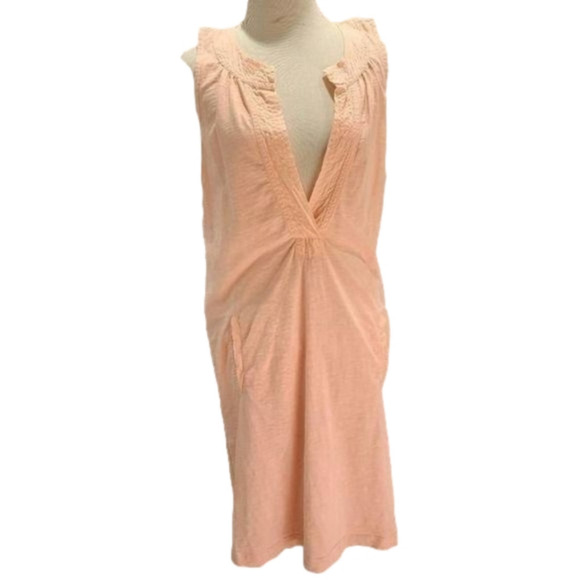 J. crew light Pink tank dress with v neck split - Picture 1 of 16
